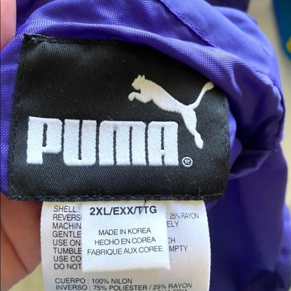 Mens Minnesota Vikings NFL Puma Sz 2XL XXL Jacket Reversible Full Zip Logo Hood - Picture 10 of 10